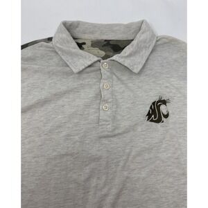 WSU OHT Camo Collar‎ Polo Shirt Gray Embroidered Logo Mens Large